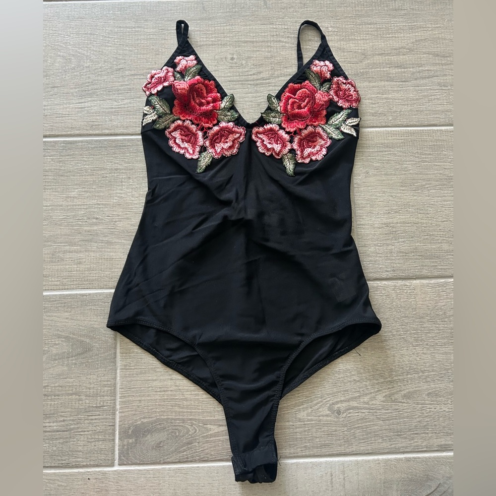 Hello Molly Black Bodysuit